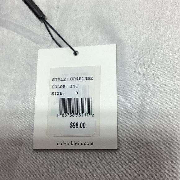 NWT Calvin Klein Size 8 Navy and White Midi Dress - Picture 11 of 12